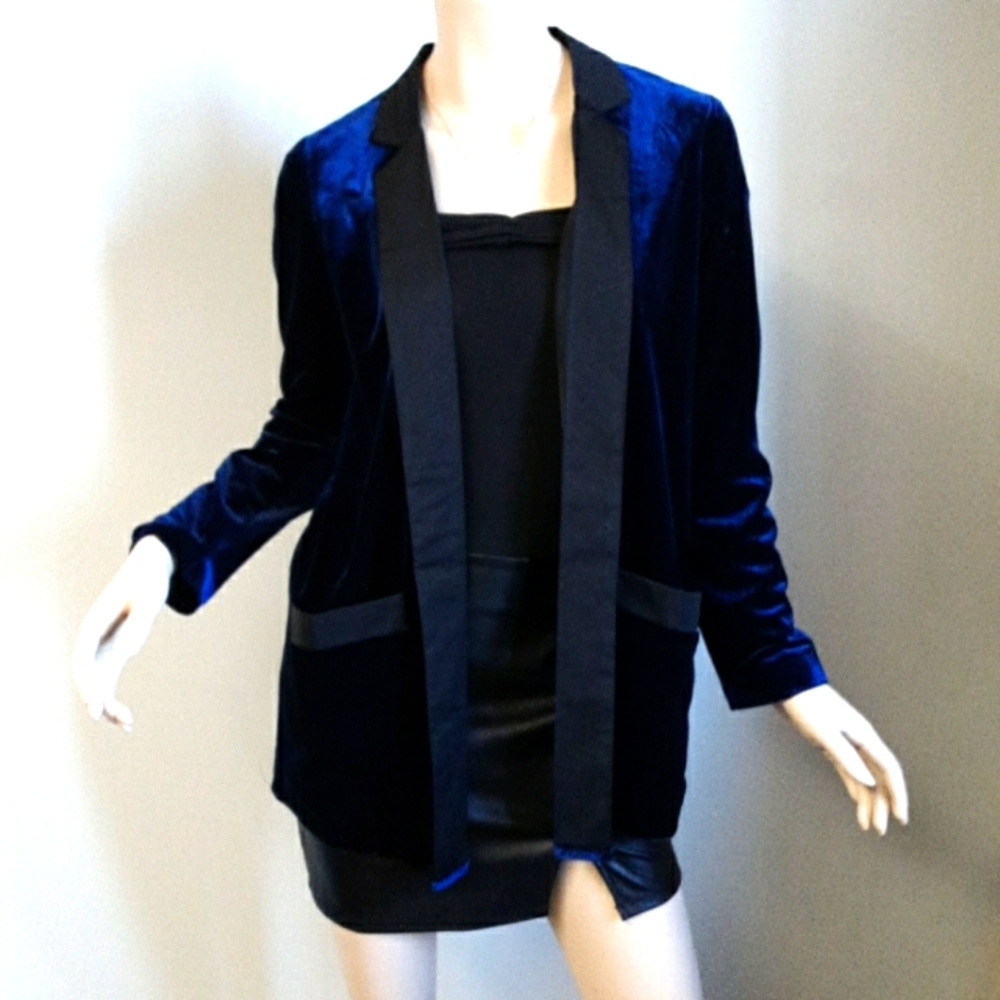 Buddy Love blue crush velvet blazer